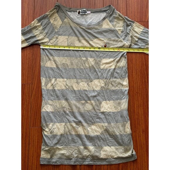 BAPE A Bathing Ape Long Sleeve Striped Shirt Small - Picture 9 of 14